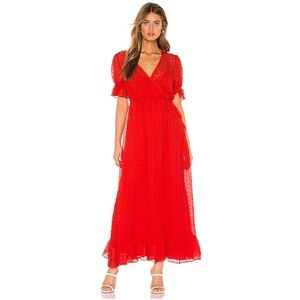 L’Academie Alida Maxi Dress in Poppy Red XS